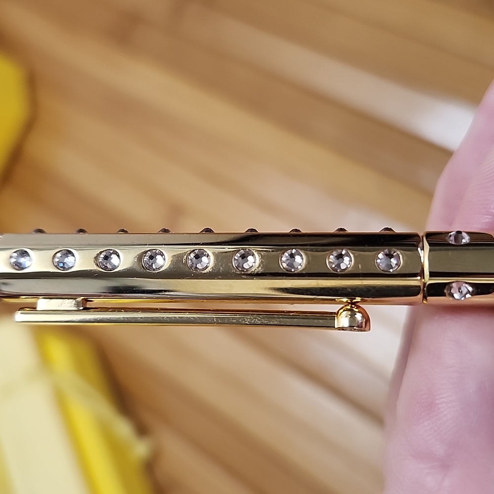 Swarovski Millenia Ballpoint Pen Statement, Gold Tone Crystals - Picture 12 of 14